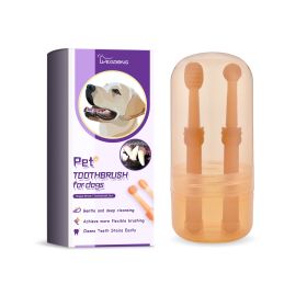 Pet Tongue Brush Toothbrush Set, Pet Oral Cleaning, Tooth Stains, Dental Care