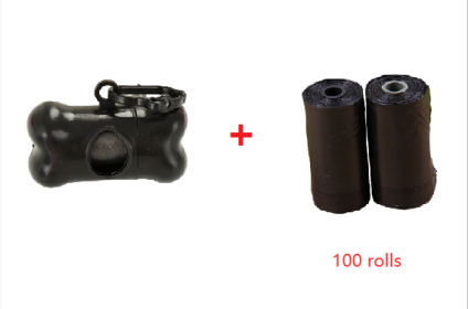 Dog Poop Cleaning Pet Garbage Bag Storage Box (Option: Black-Box and 100Rolls)