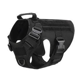 Outdoor Tactical Dog Vest For Large Dogs (Option: Black-XL)