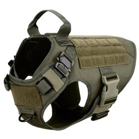 Pet Harness Luxury Dog Leash Set Chest Dog  Nylon Camouflage Dog Harness (Option: Dark Green-M)