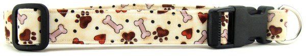 Hearts, Bones & Paws Dog Collar (Option: X-Small)